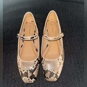 Luxury Rebel Snake Print Mary Jane Flats